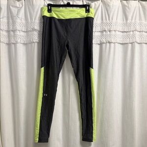 Under Armour Black and Neon Green Leggings